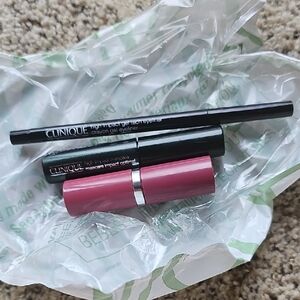 Clinique High Impact Gel Eyeliner and Mascara Duo With Plump Pop Lip Stick